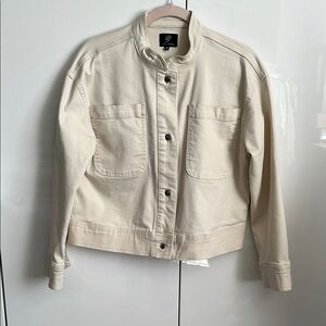 PINK TARTAN NWOT Beige Twill Jacket, Size S